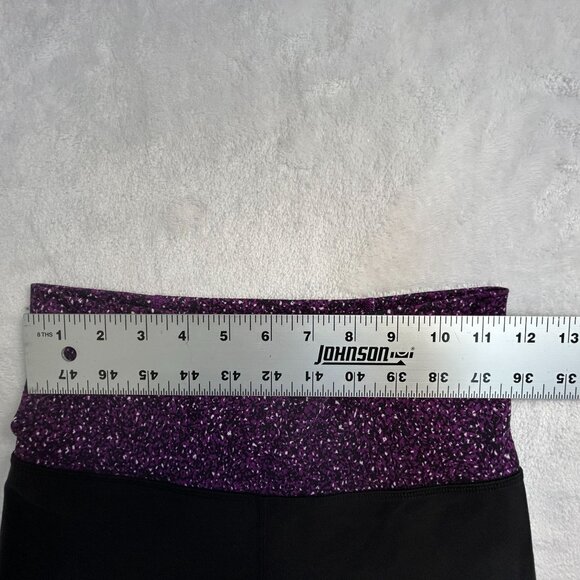 Lululemon Womens Flared Yoga Pants Black Purple Waistband Pull-On Mid-Rise - Picture 4 of 8